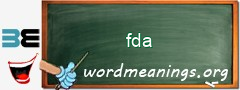 WordMeaning blackboard for fda